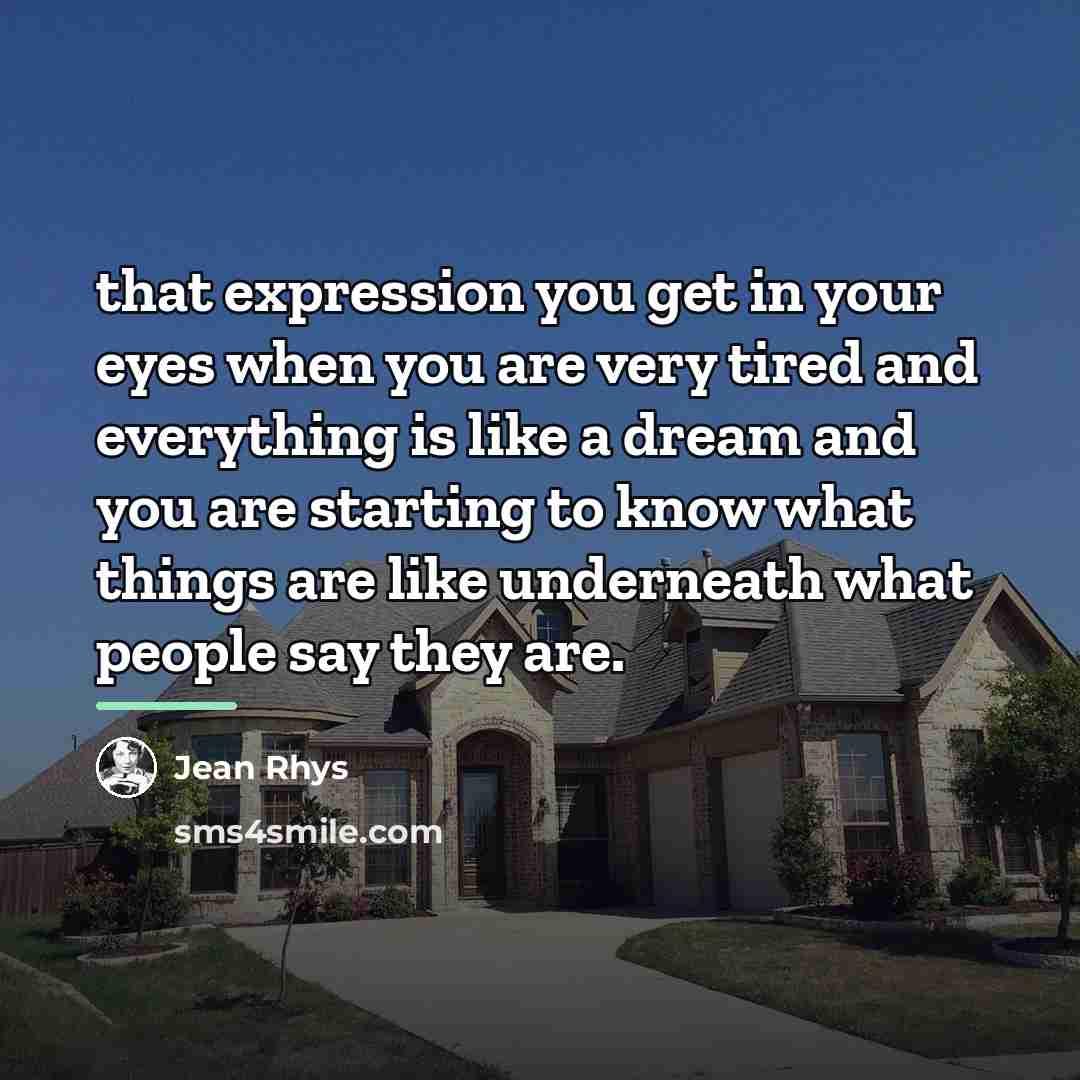 “that expression you get in your eyes when you are…” quote by Jean Rhys