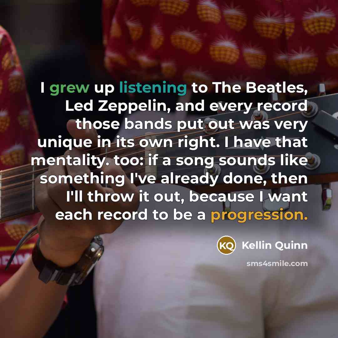 “I grew up listening to The Beatles, Led Zeppelin, and…” quote by Kellin Quinn