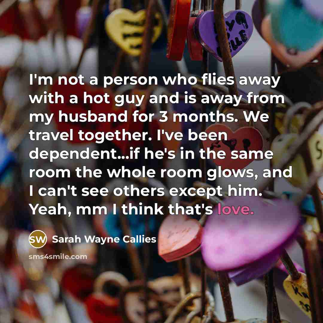 “I'm not a person who flies away with a hot…” quote by Sarah Wayne Callies
