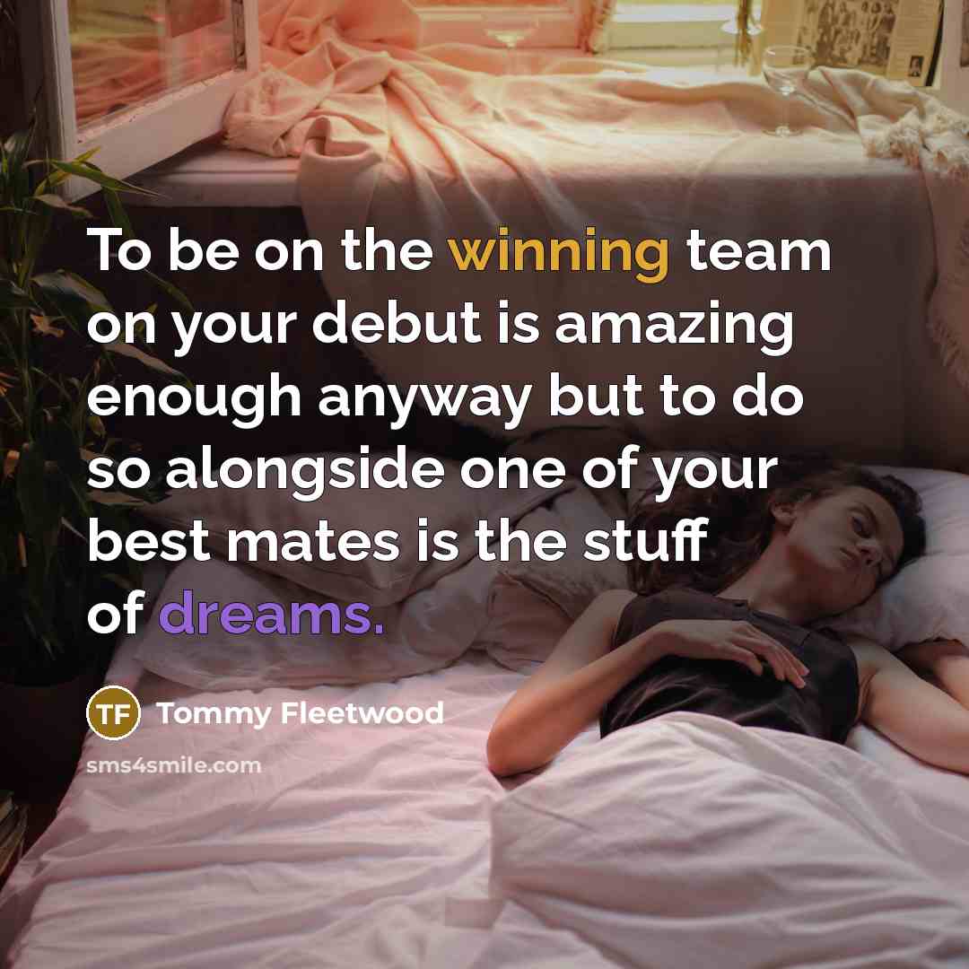 “To be on the winning team on your debut is…” quote by Tommy Fleetwood