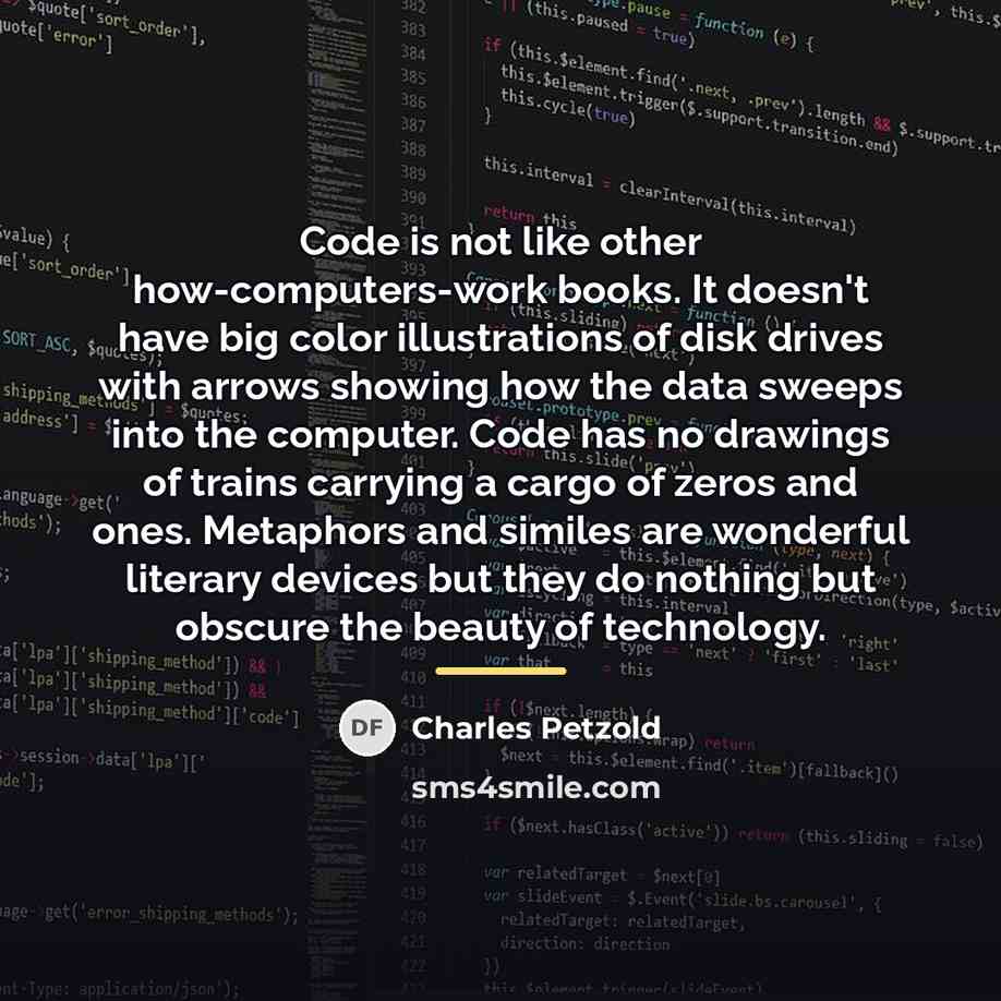 “Code is not like other how-computers-work books. It doesn't have…” quote by Charles Petzold