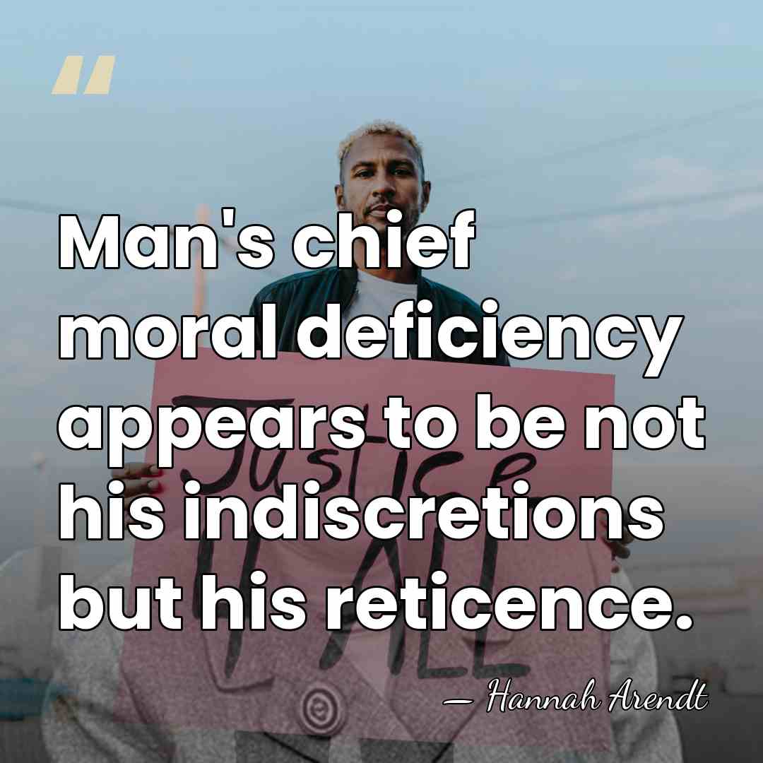 Man's chief moral deficiency appears to be not his indiscretions but his&hellip; - Hannah Arendt