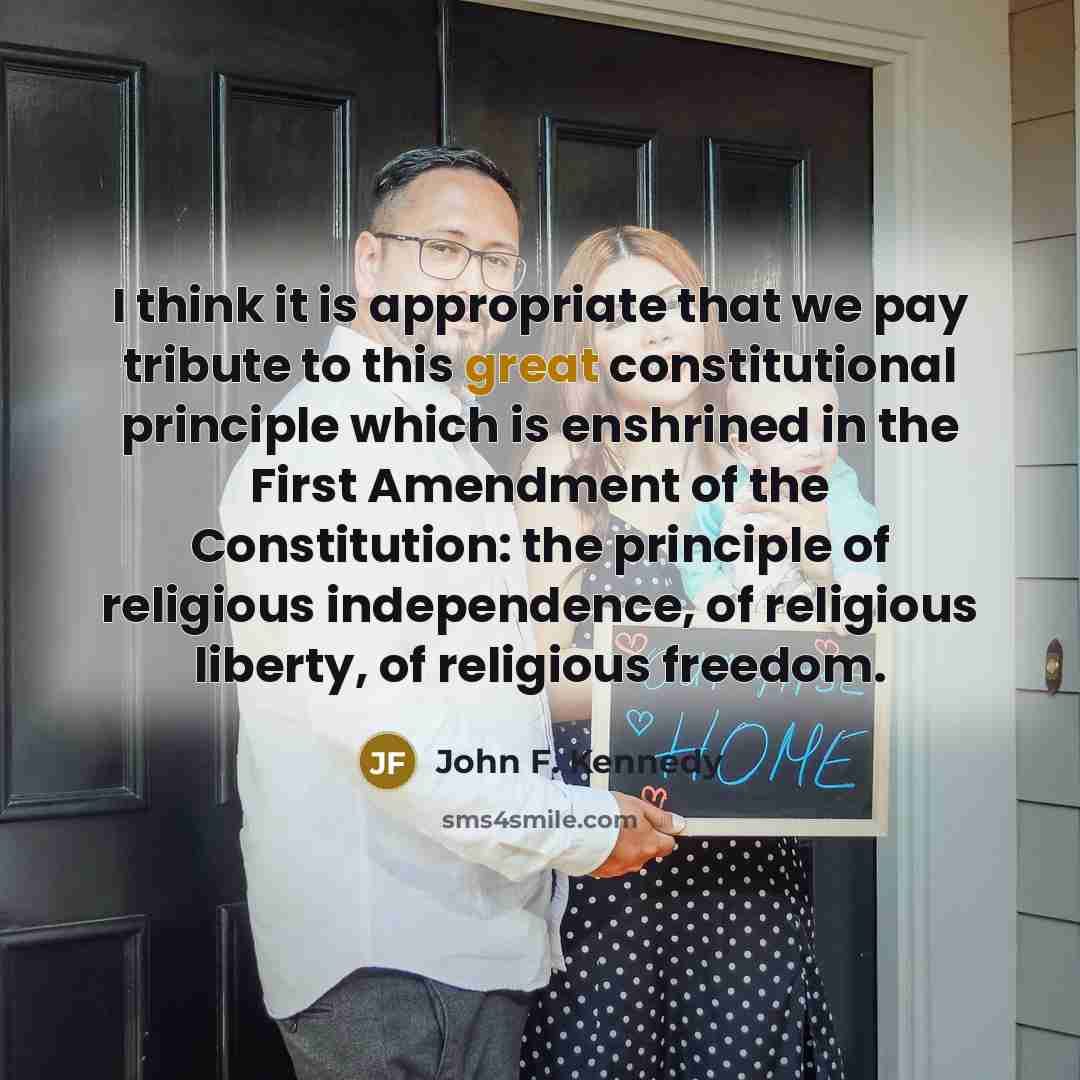 “I think it is appropriate that we pay tribute to…” quote by John F. Kennedy