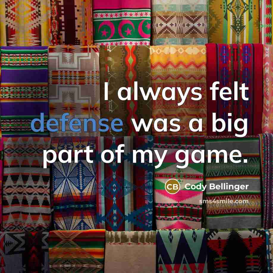 “I always felt defense was a big part of my…” quote by Cody Bellinger