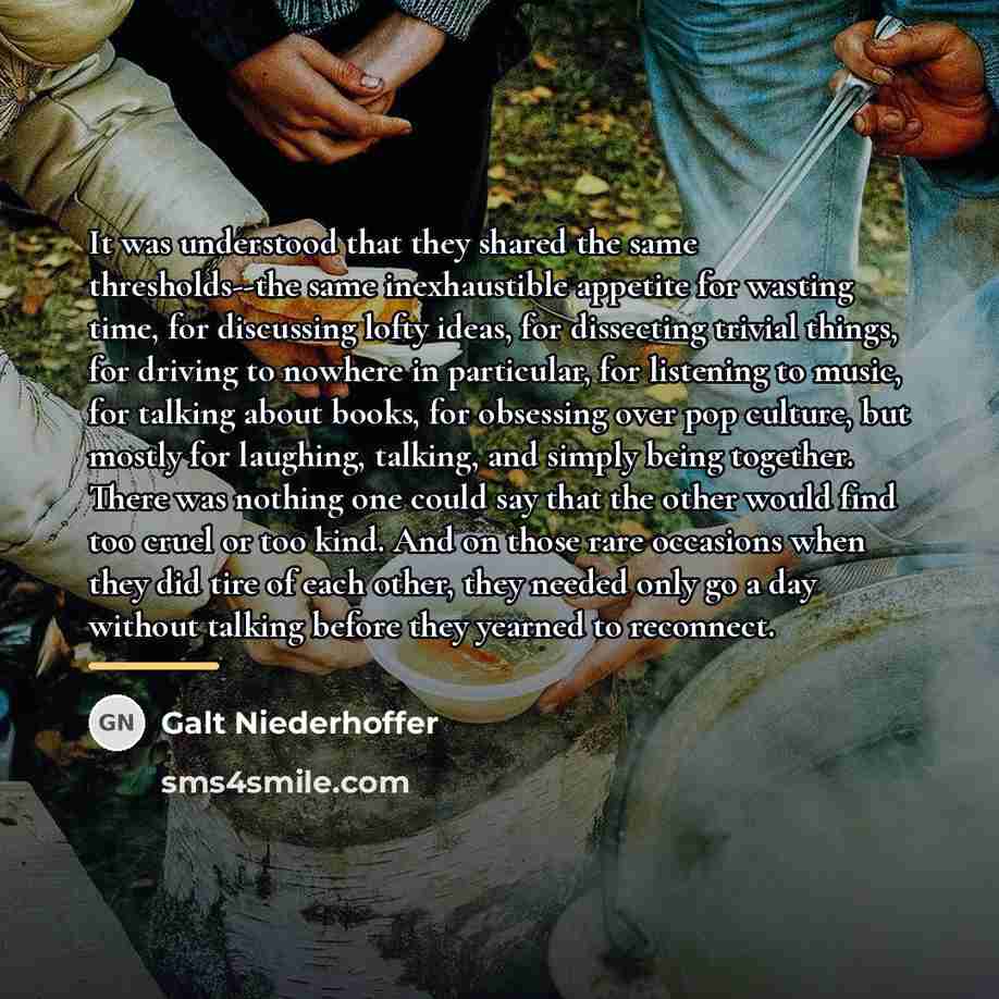“It was understood that they shared the same thresholds--the same…” quote by Galt Niederhoffer