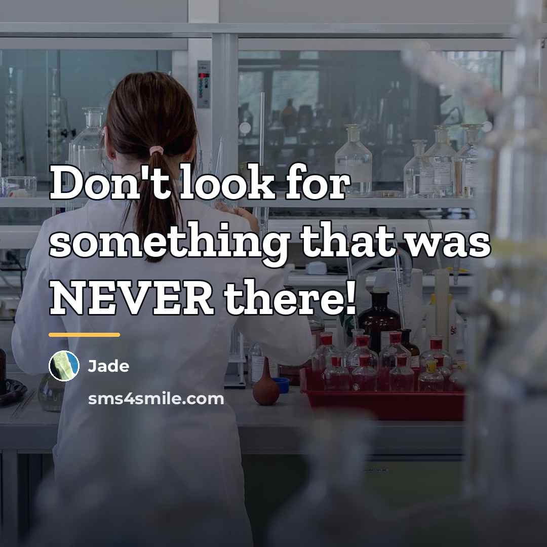 “Don't look for something that was NEVER there!…” quote by Jade