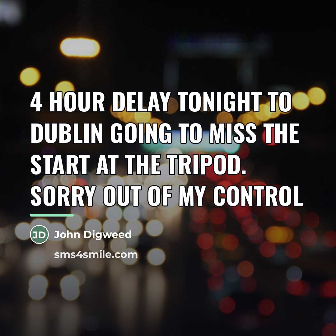 “4 hour delay tonight to dublin going to miss the…” quote by John Digweed
