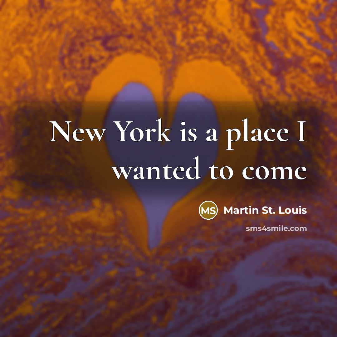 “New York is a place I wanted to come” quote by Martin St. Louis