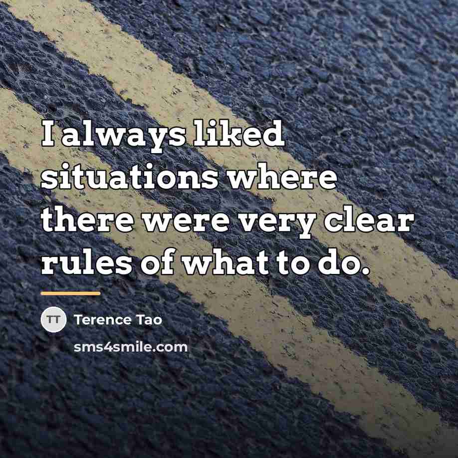 “I always liked situations where there were very clear rules…” quote by Terence Tao