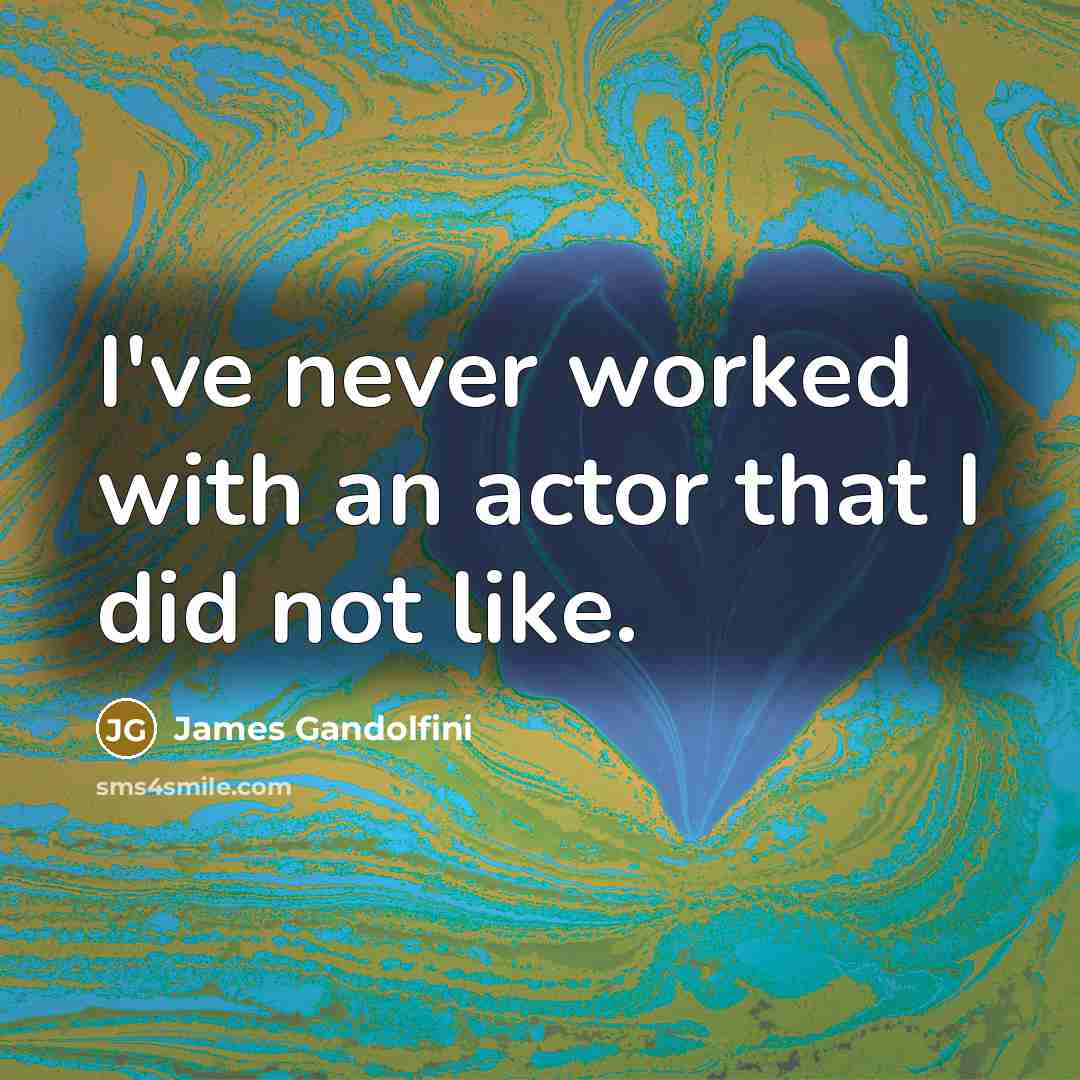 “I've never worked with an actor that I did not…” quote by James Gandolfini