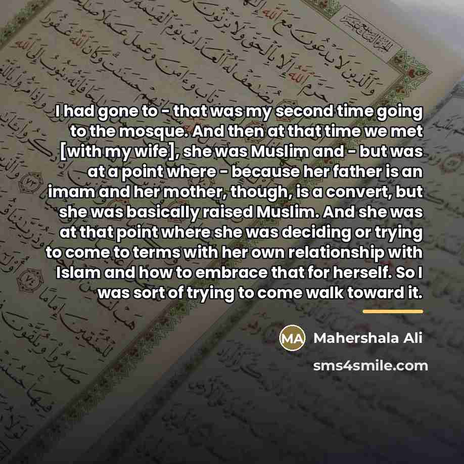 “I had gone to - that was my second time…” quote by Mahershala Ali