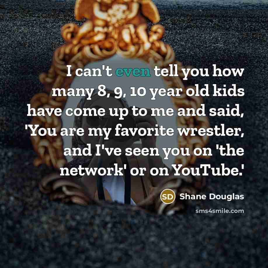 “I can't even tell you how many 8, 9, 10…” quote by Shane Douglas