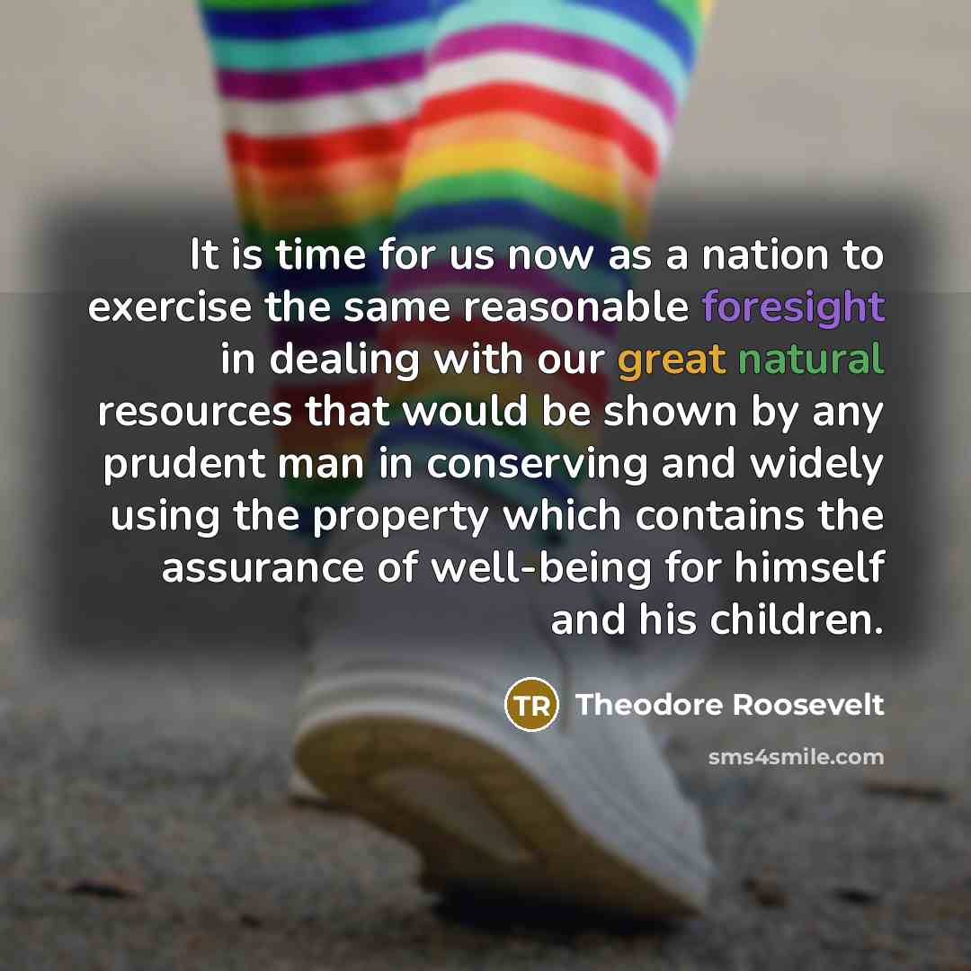 “It is time for us now as a nation to…” quote by Theodore Roosevelt
