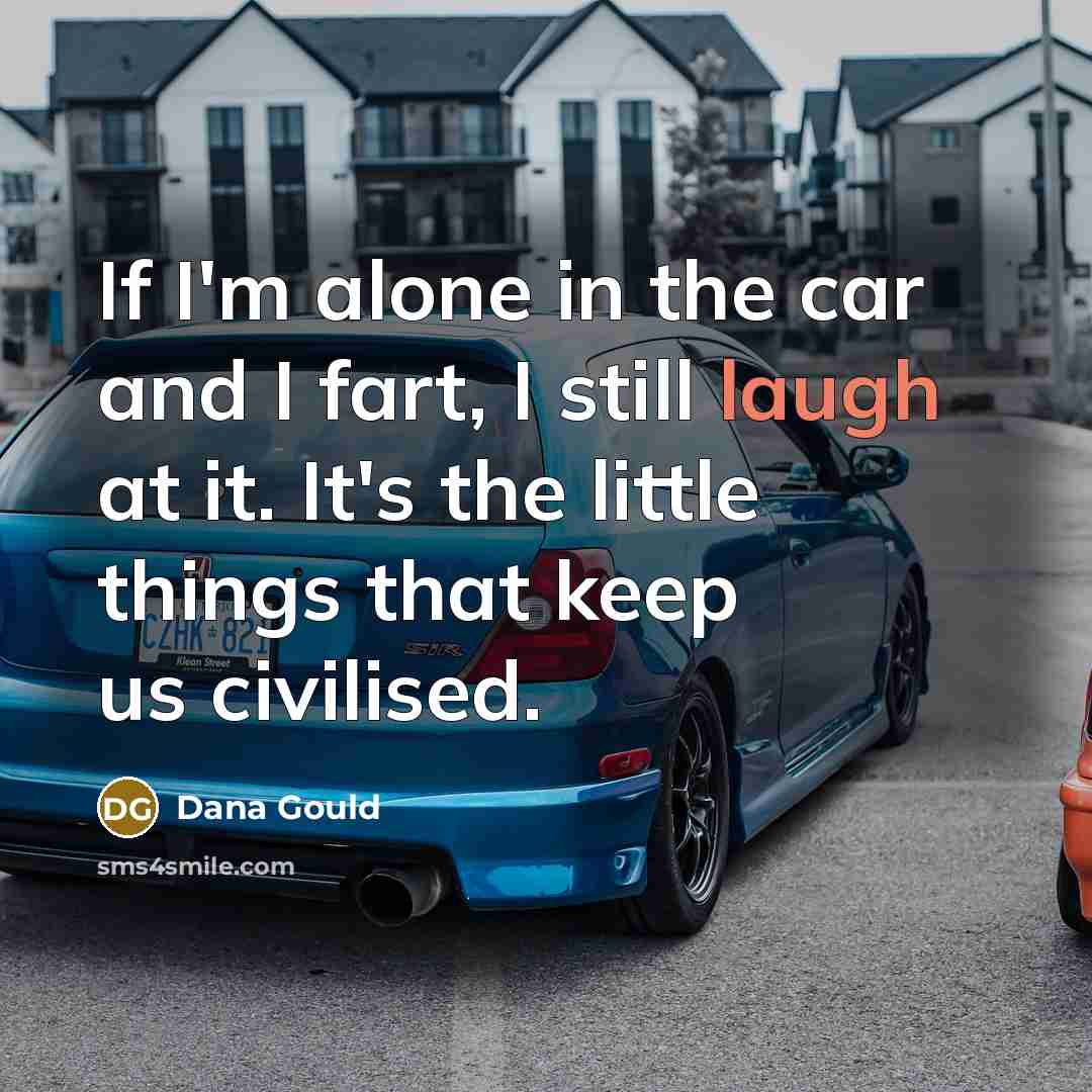 “If I'm alone in the car and I fart, I…” quote by Dana Gould