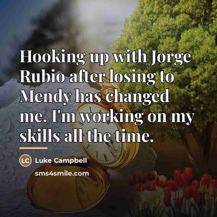 “Hooking up with Jorge Rubio after losing to Mendy has…” quote by Luke Campbell