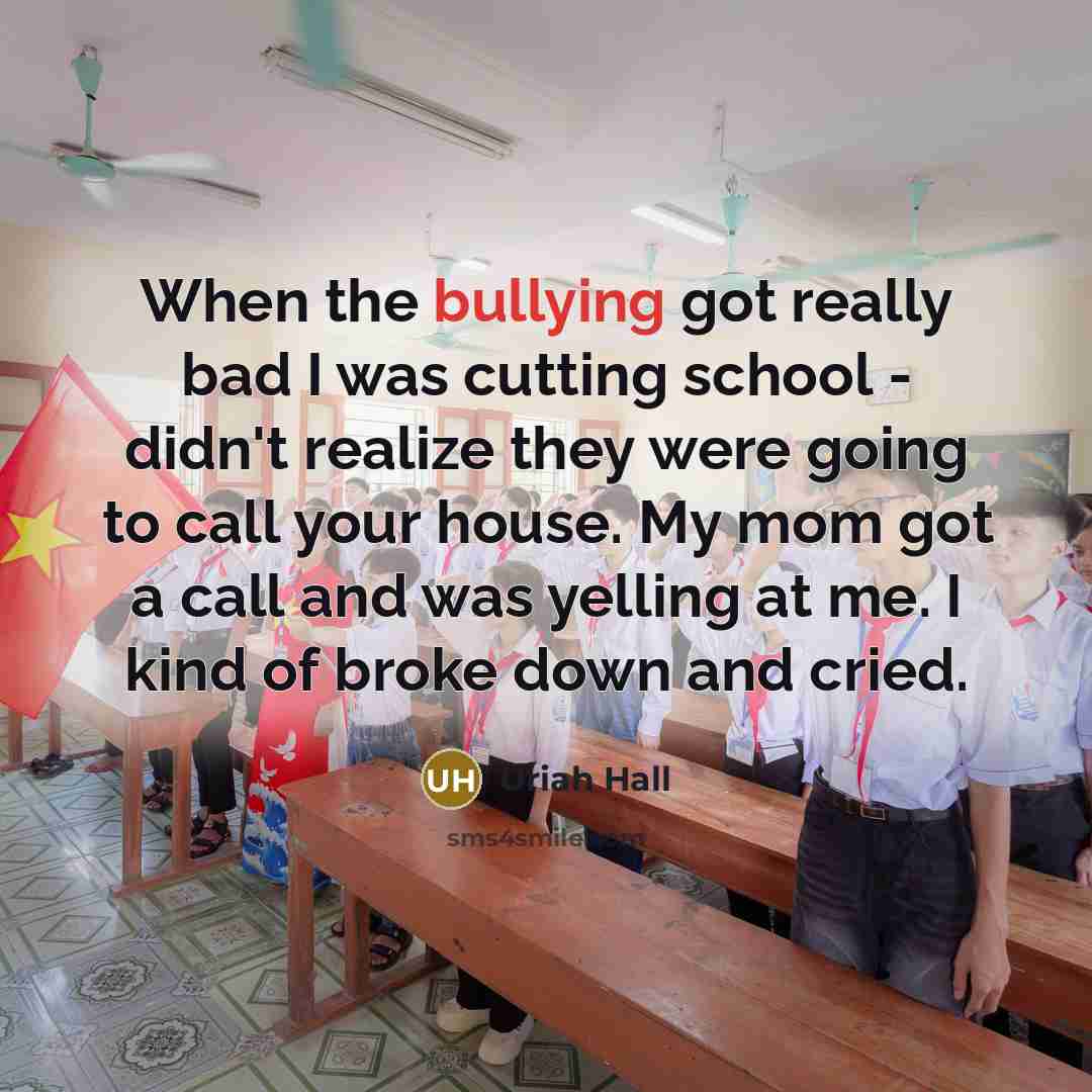 “When the bullying got really bad I was cutting school…” quote by Uriah Hall