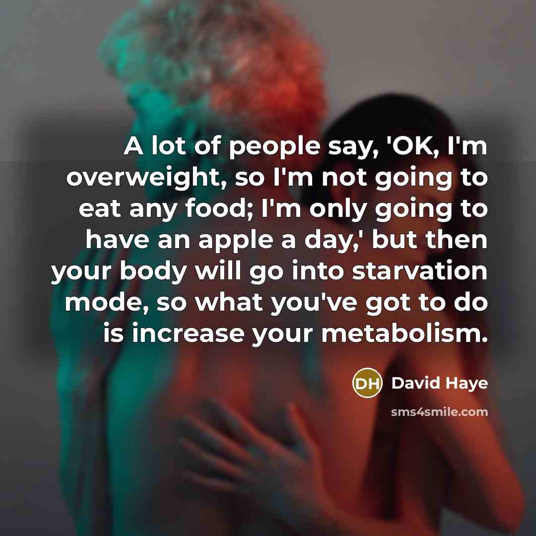“A lot of people say, 'OK, I'm overweight, so I'm…” quote by David Haye