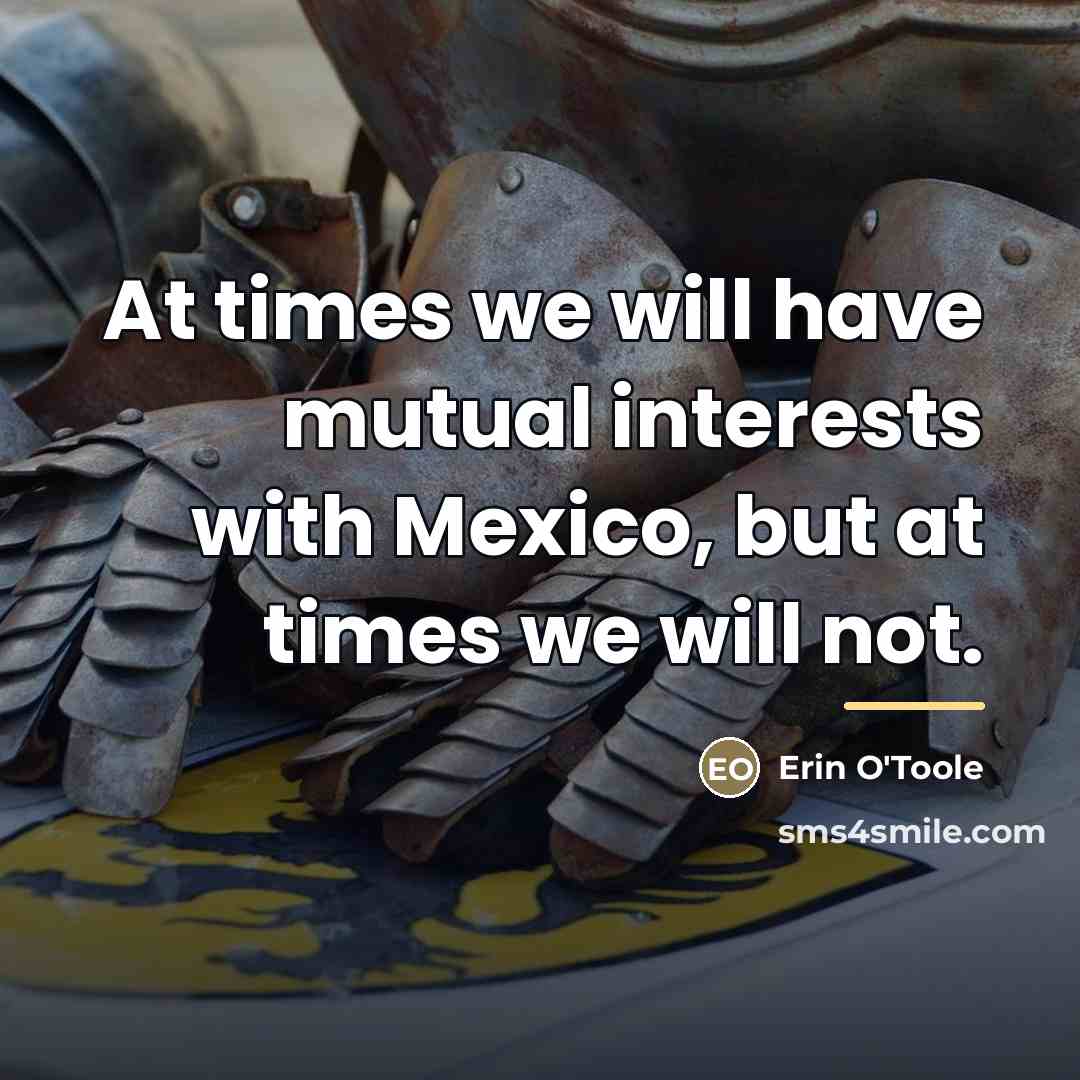 “At times we will have mutual interests with Mexico, but…” quote by Erin O'Toole