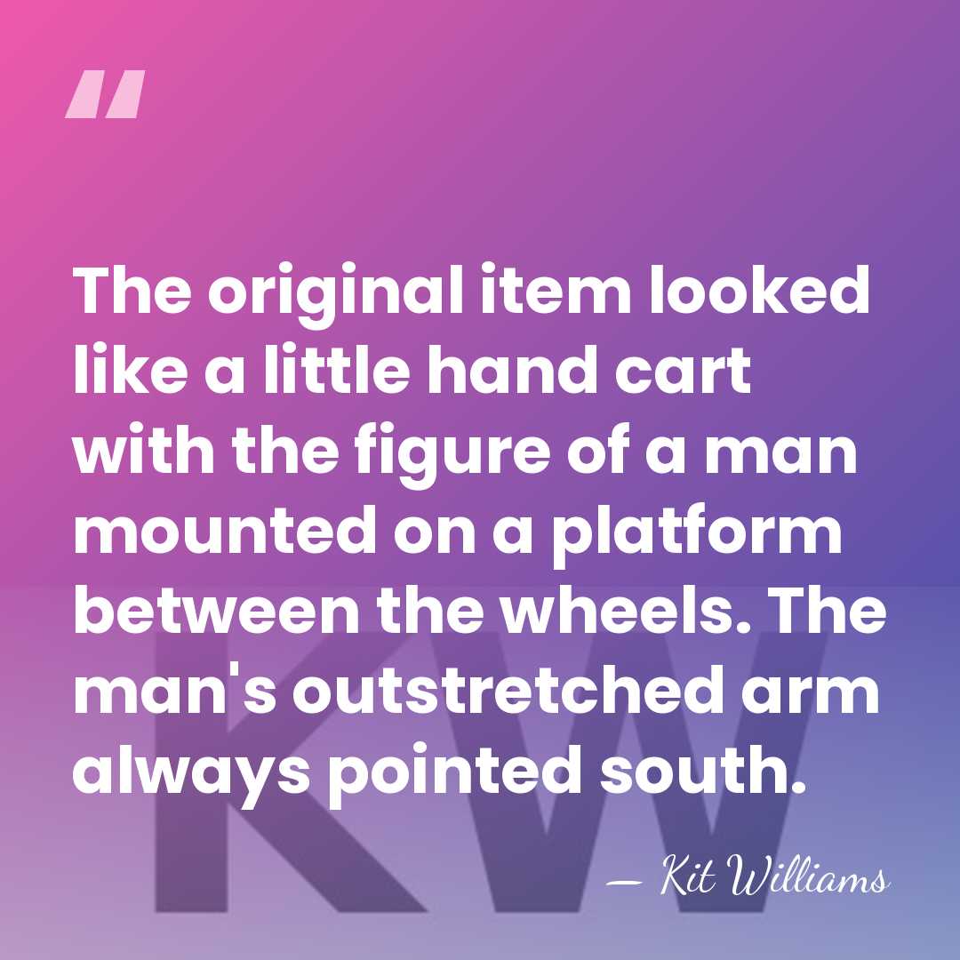 The original item looked like a little hand cart with the figure&hellip; - Kit Williams