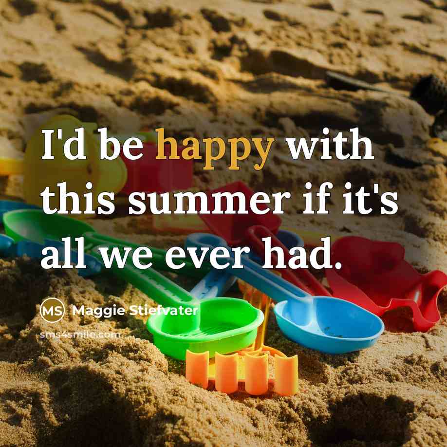 “I'd be happy with this summer if it's all we…” quote by Maggie Stiefvater