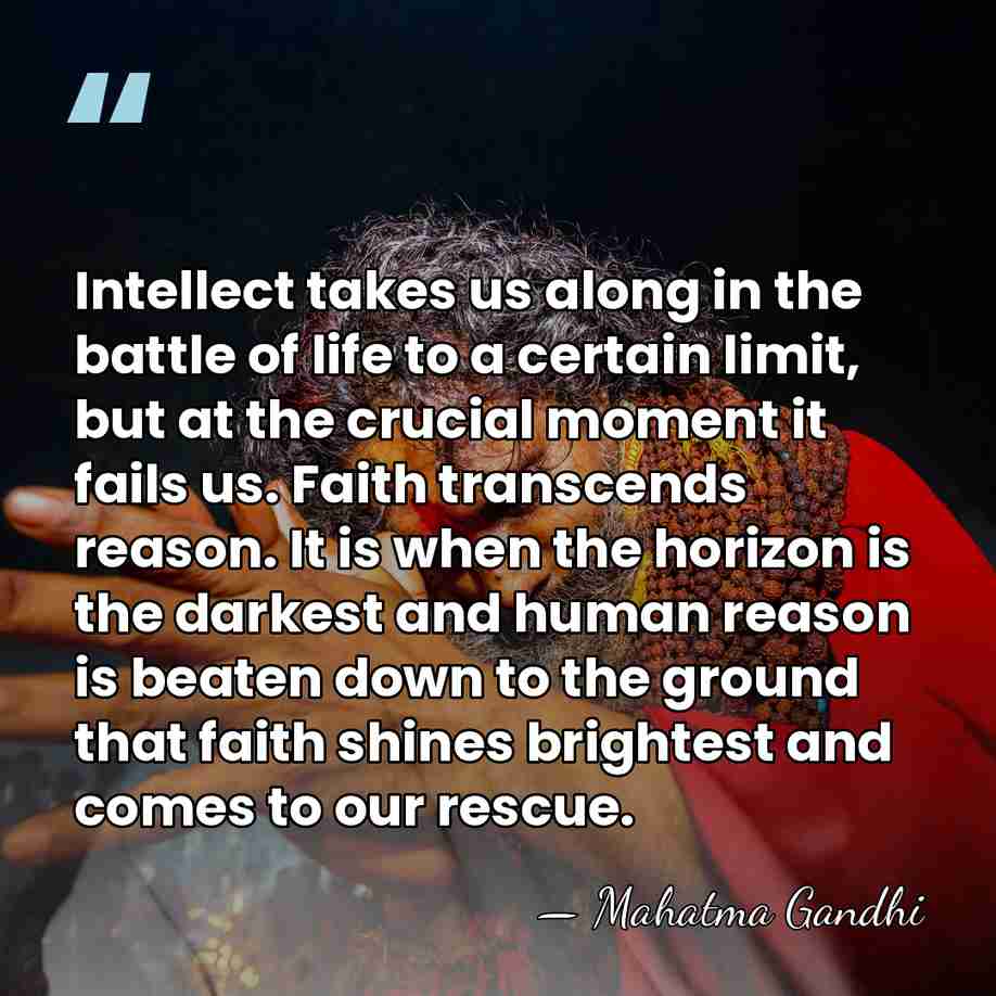 Intellect takes us along in the battle of life to a certain&hellip; - Mahatma Gandhi