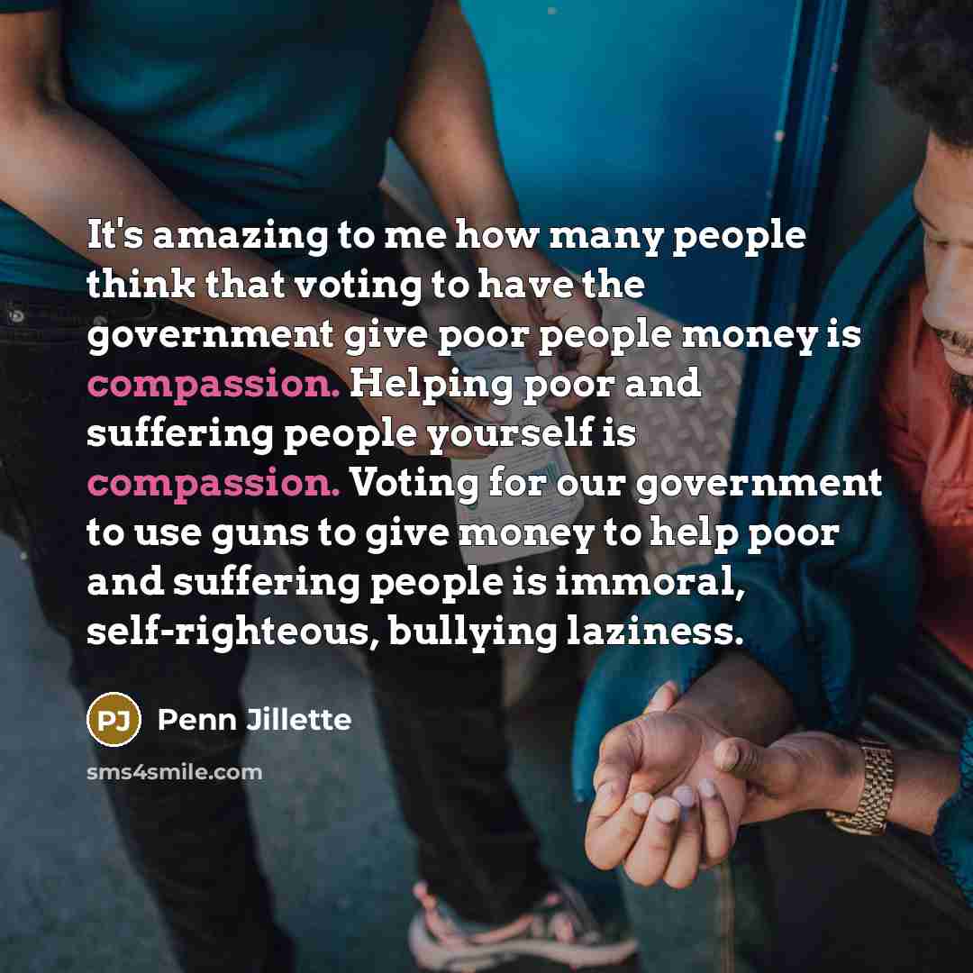 “It's amazing to me how many people think that voting…” quote by Penn Jillette