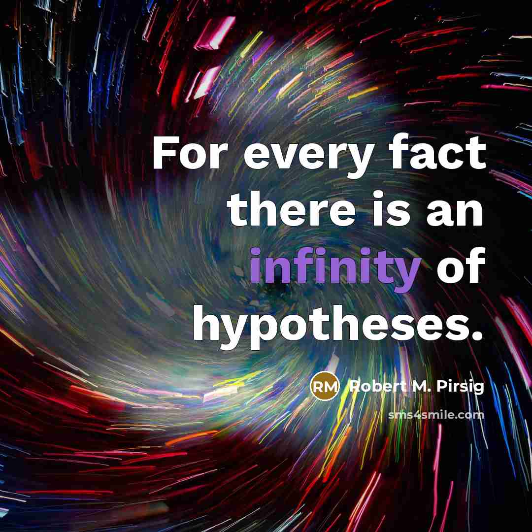 “For every fact there is an infinity of hypotheses.…” quote by Robert M. Pirsig