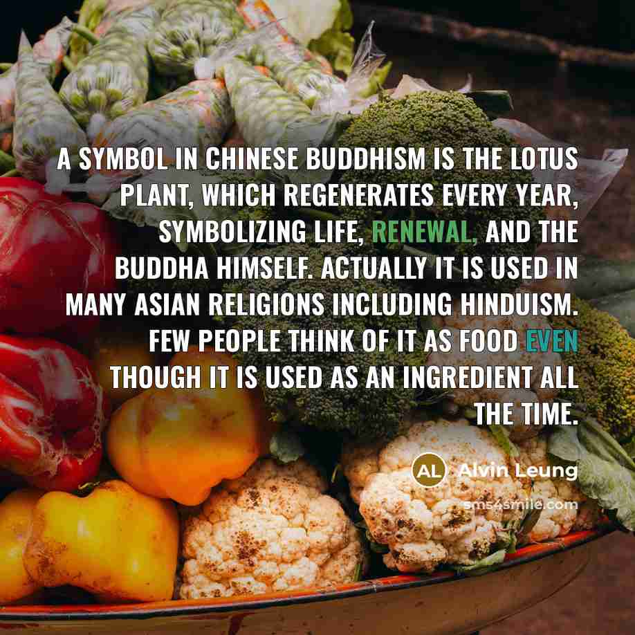 “A symbol in Chinese Buddhism is the lotus plant, which…” quote by Alvin Leung