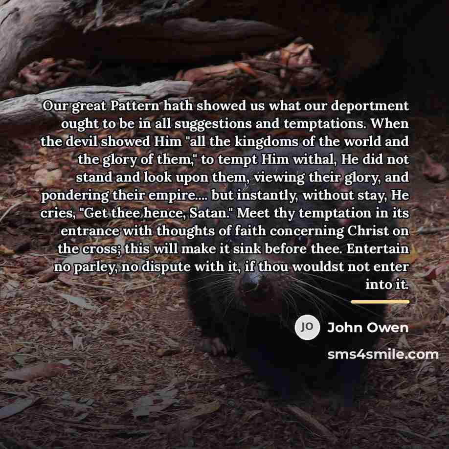 “Our great Pattern hath showed us what our deportment ought…” quote by John Owen