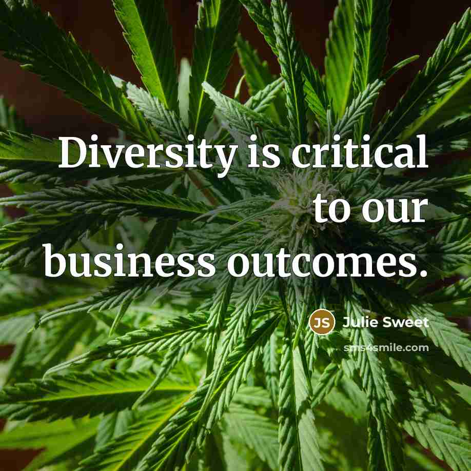 “Diversity is critical to our business outcomes.…” quote by Julie Sweet
