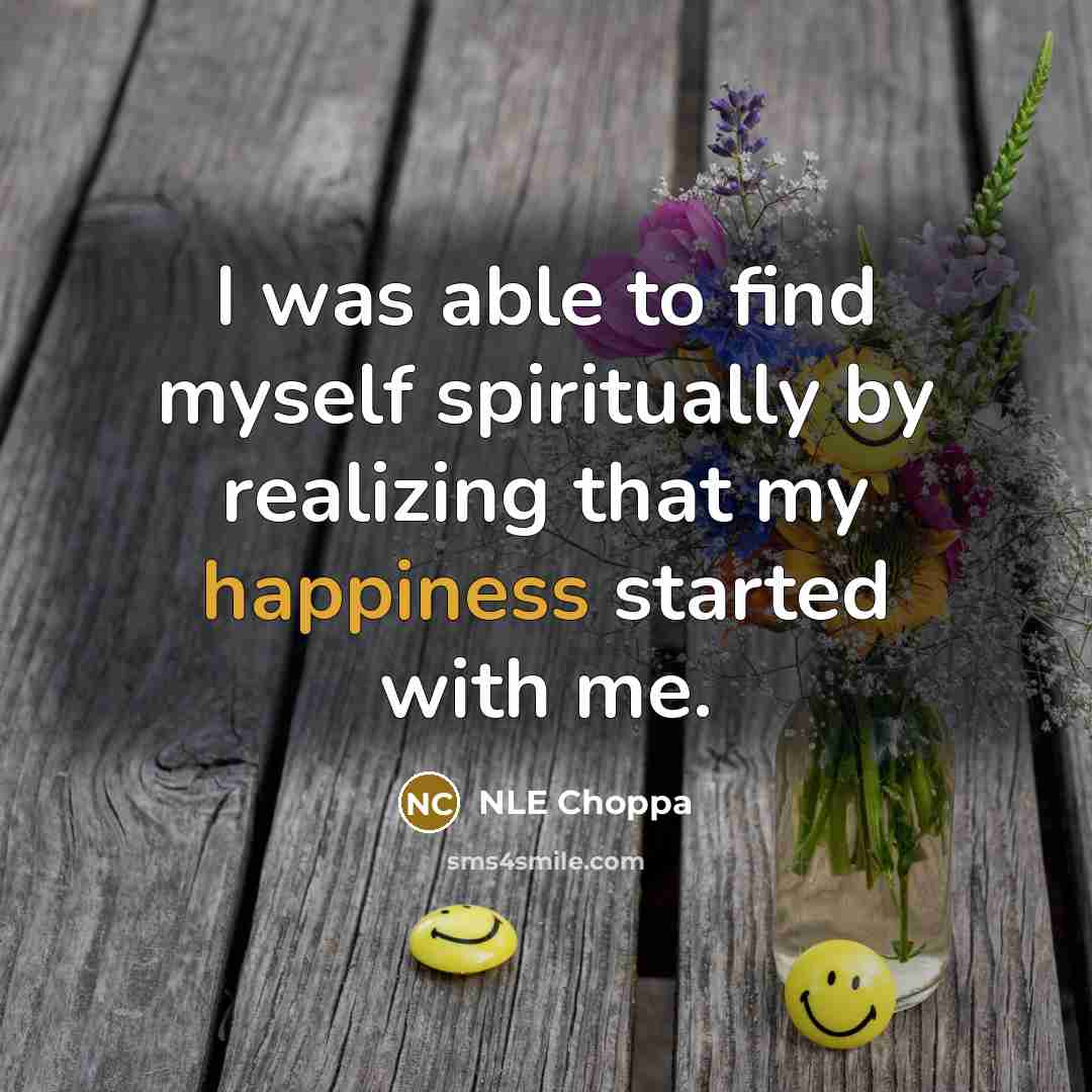 “I was able to find myself spiritually by realizing that…” quote by NLE Choppa