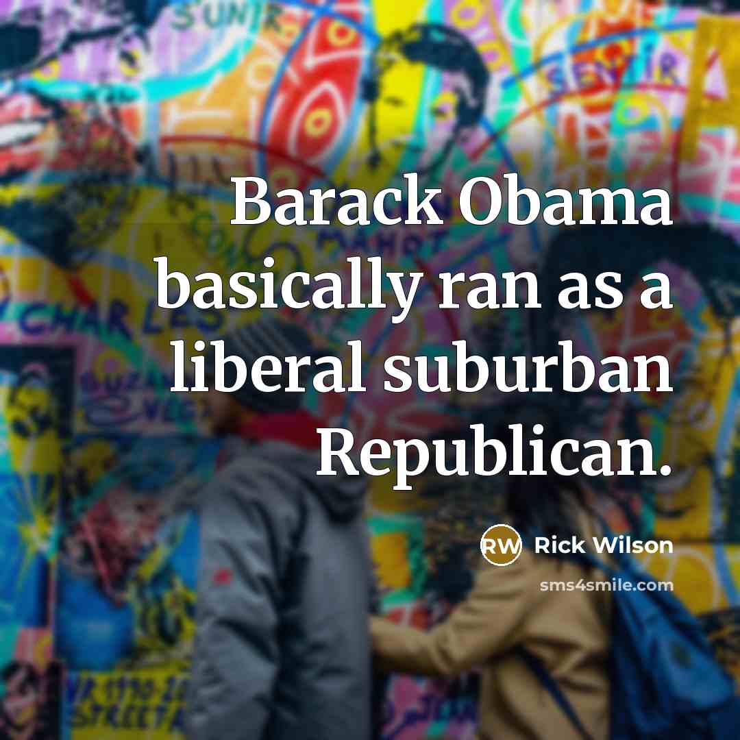 “Barack Obama basically ran as a liberal suburban Republican.…” quote by Rick Wilson