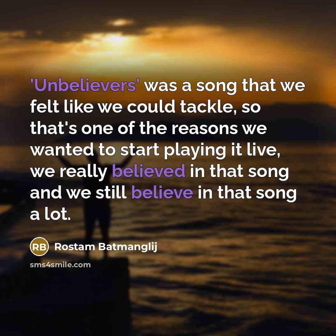 “'Unbelievers' was a song that we felt like we could…” quote by Rostam Batmanglij