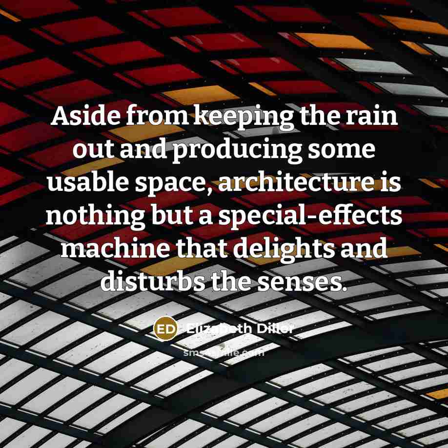 “Aside from keeping the rain out and producing some usable…” quote by Elizabeth Diller