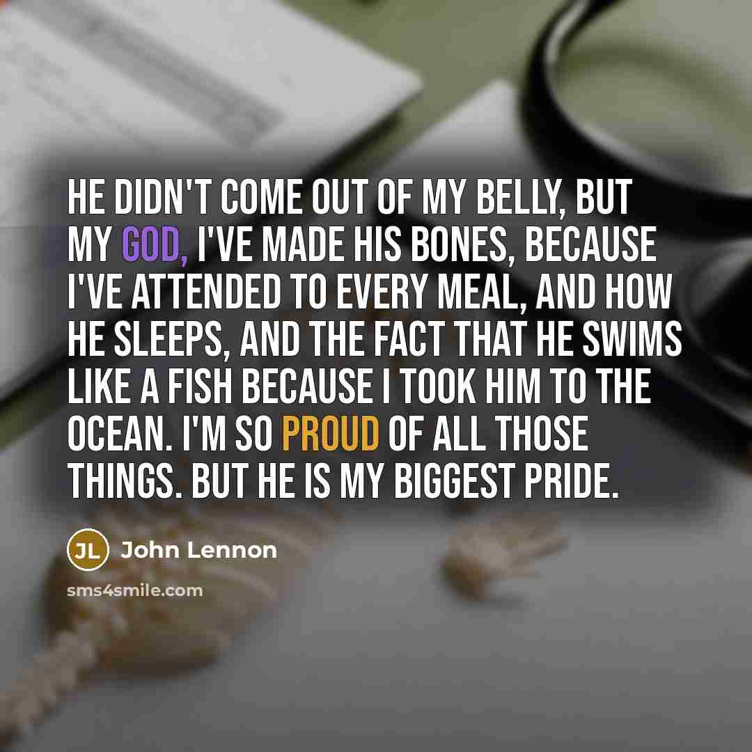 “He didn't come out of my belly, but my God,…” quote by John Lennon