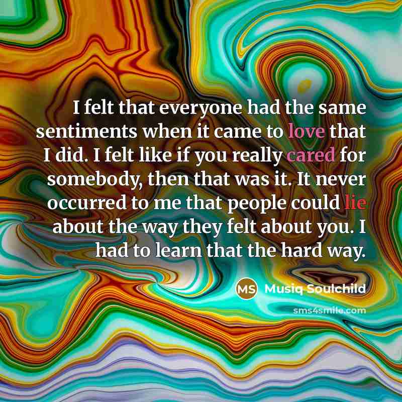 “I felt that everyone had the same sentiments when it…” quote by Musiq Soulchild