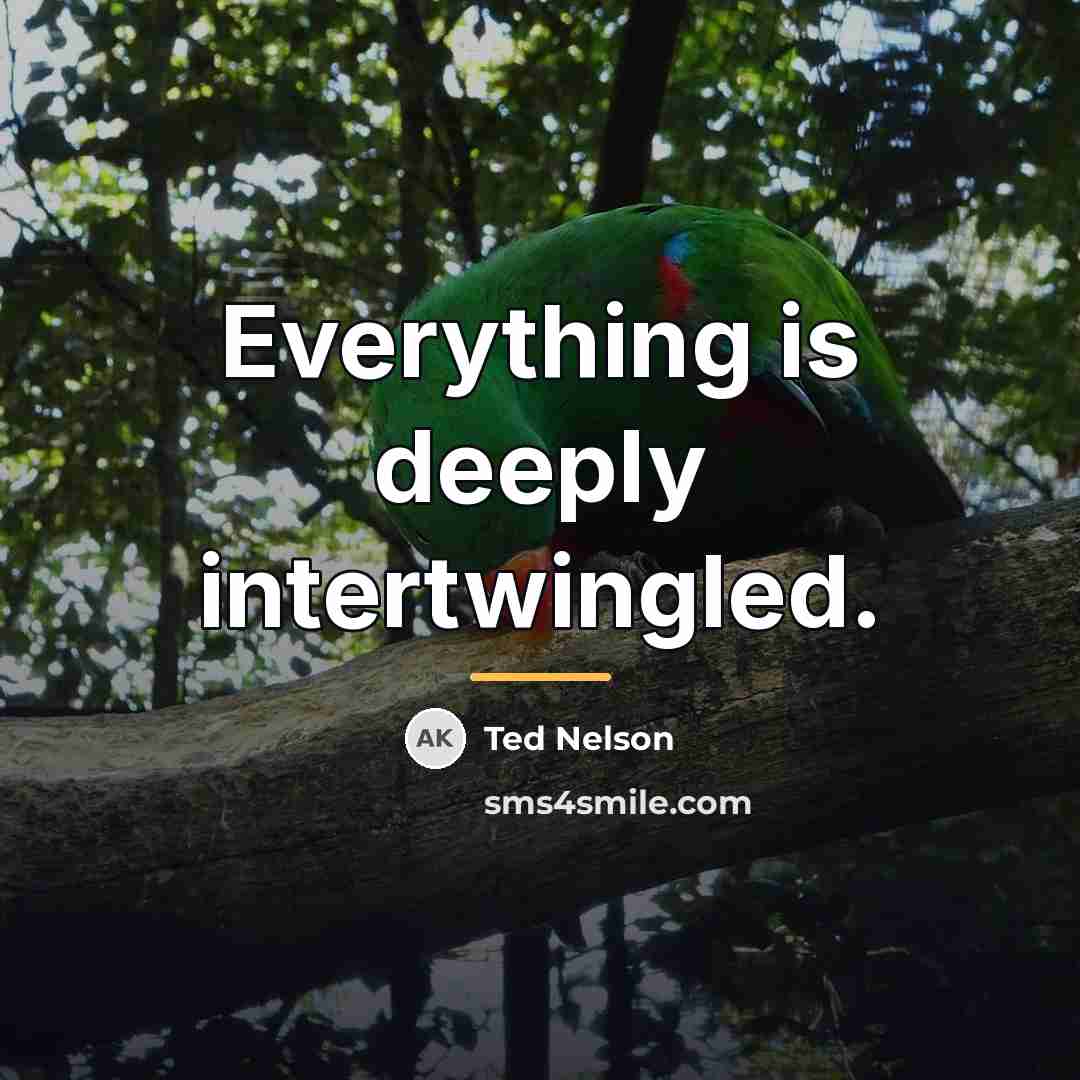 “Everything is deeply intertwingled.…” quote by Ted Nelson