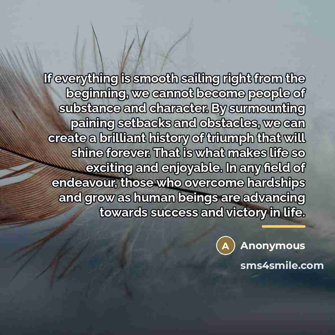 “If everything is smooth sailing right from the beginning, we…” quote by Anonymous
