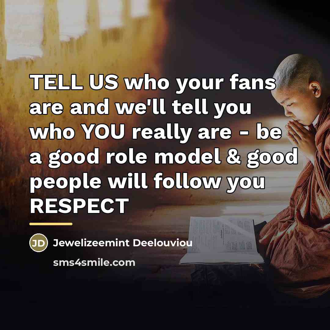“TELL US who your fans are and we'll tell you…” quote by Jewelizeemint Deelouviou