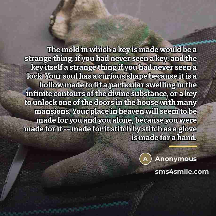 “The mold in which a key is made would be…” quote by Anonymous