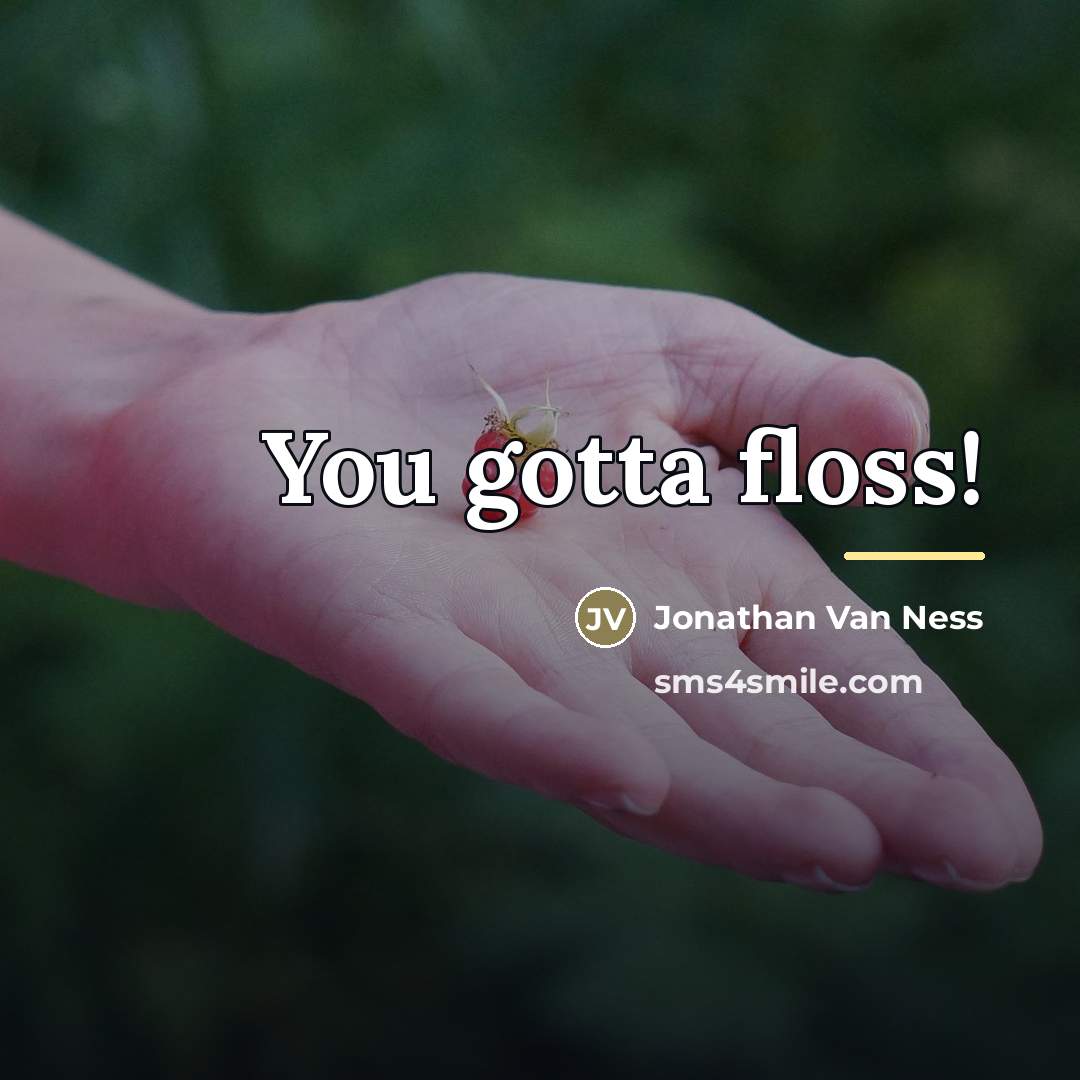 “You gotta floss!…” quote by Jonathan Van Ness