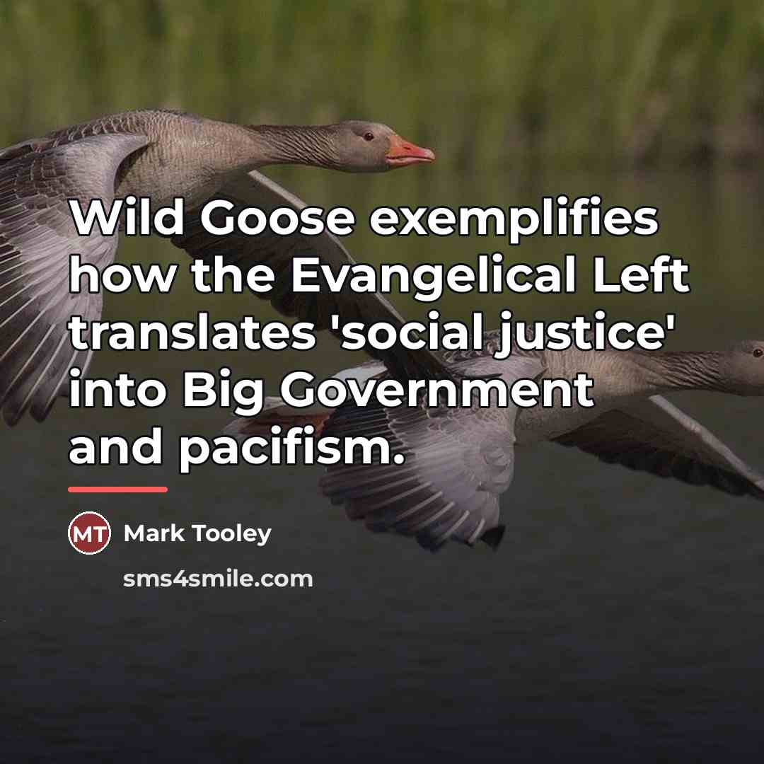 “Wild Goose exemplifies how the Evangelical Left translates 'social justice'…” quote by Mark Tooley
