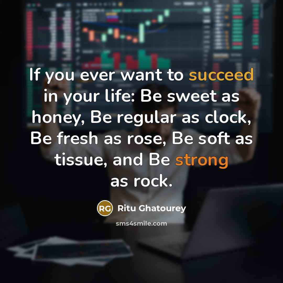 “If you ever want to succeed in your life: Be…” quote by Ritu Ghatourey