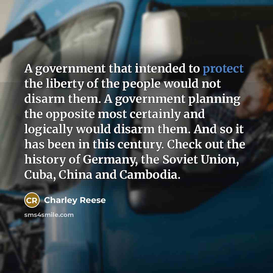 “A government that intended to protect the liberty of the…” quote by Charley Reese