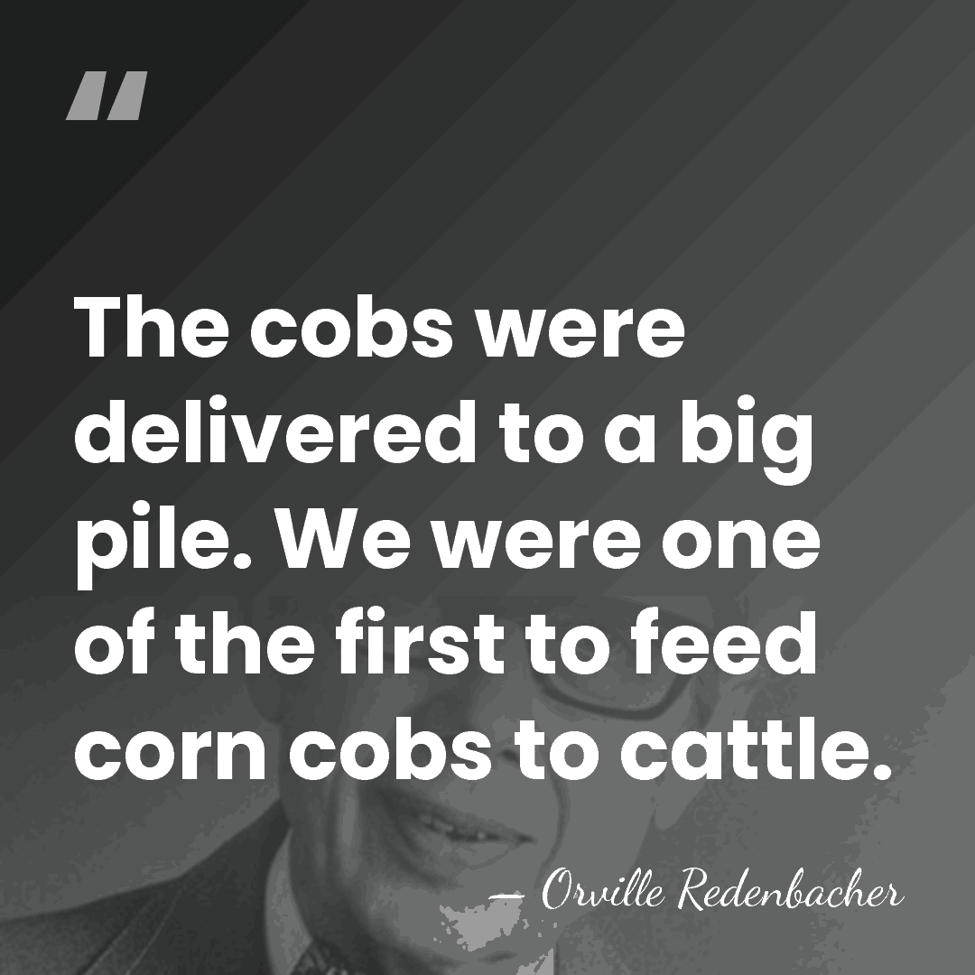 The cobs were delivered to a big pile. We were one of&hellip; - Orville Redenbacher