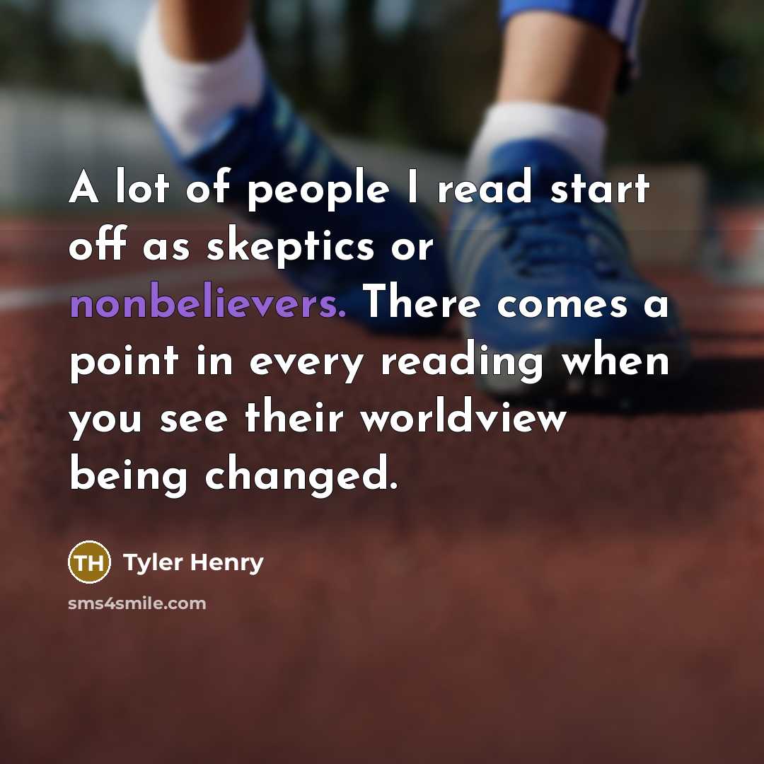 “A lot of people I read start off as skeptics…” quote by Tyler Henry