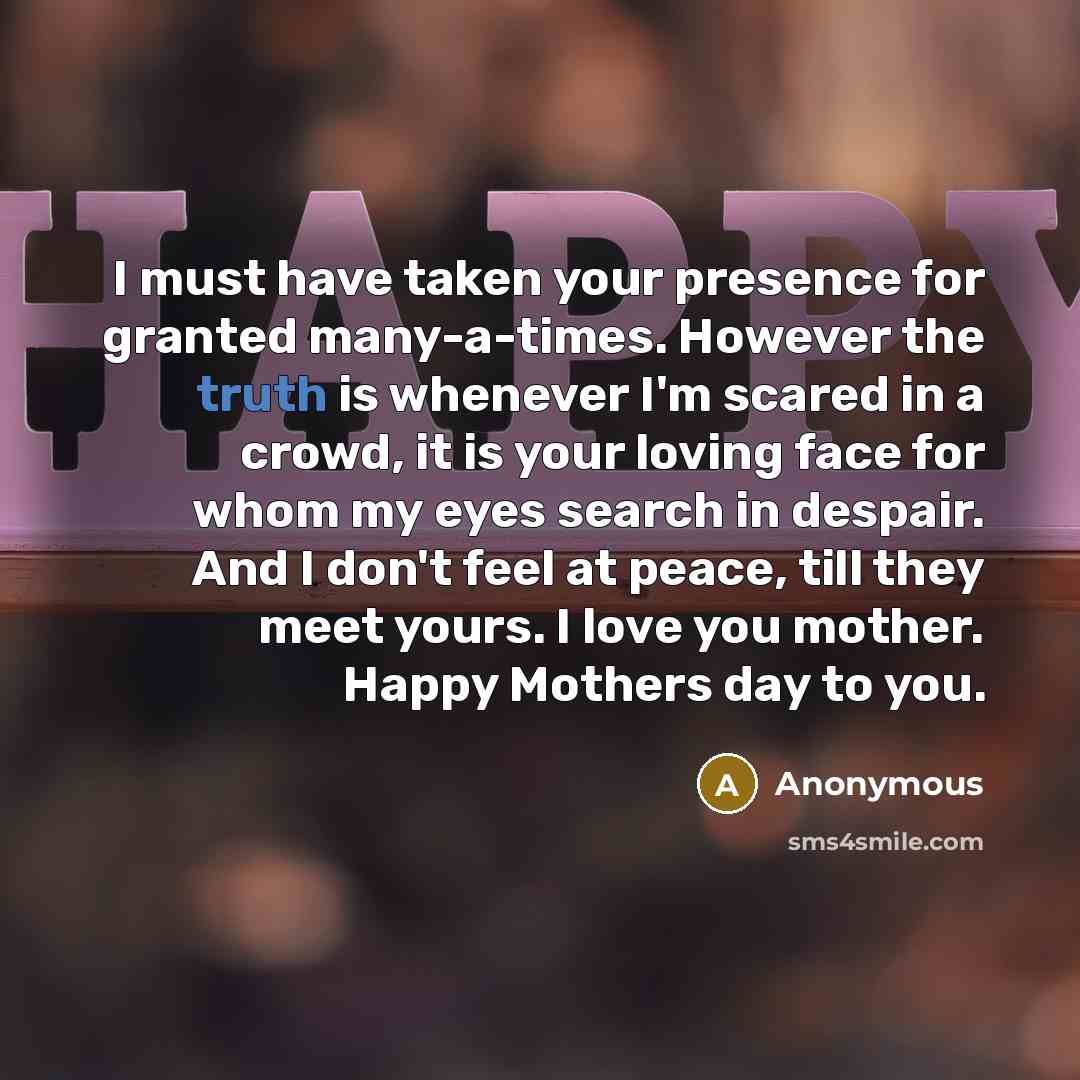 “I must have taken your presence for granted many-a-times. However…” quote by Anonymous