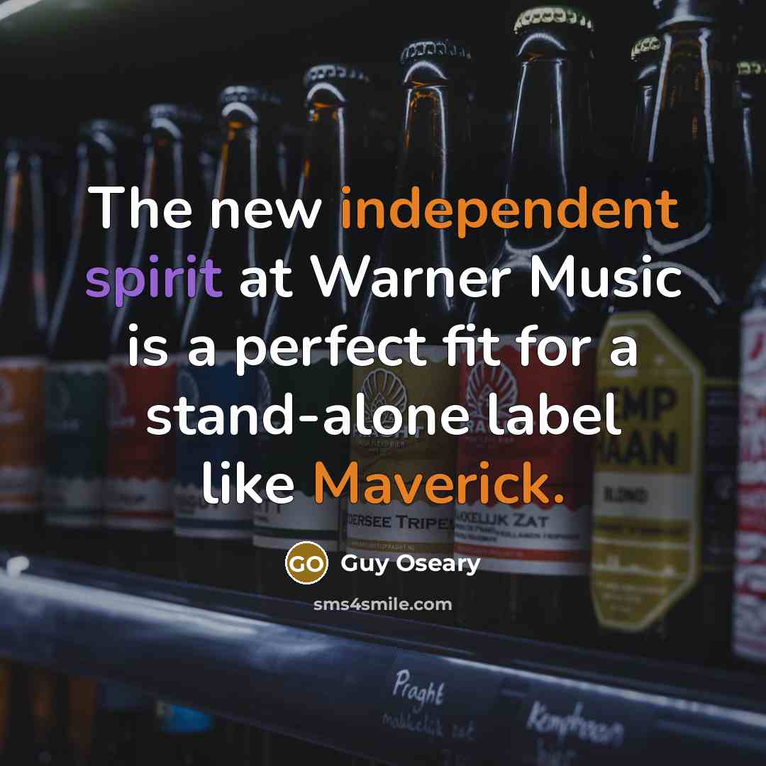 “The new independent spirit at Warner Music is a perfect…” quote by Guy Oseary