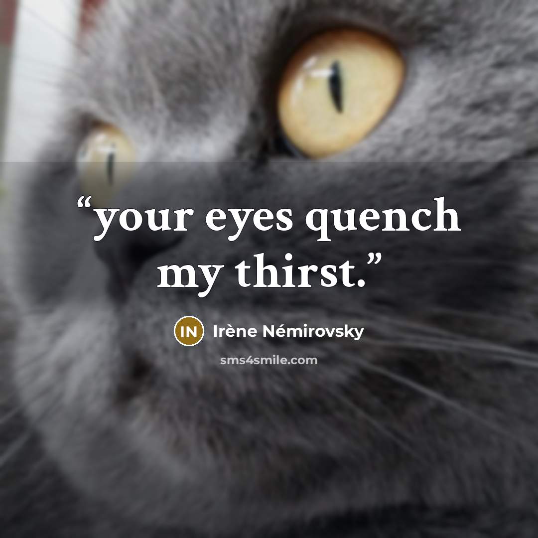 “your eyes quench my thirst.” quote by Irène Némirovsky