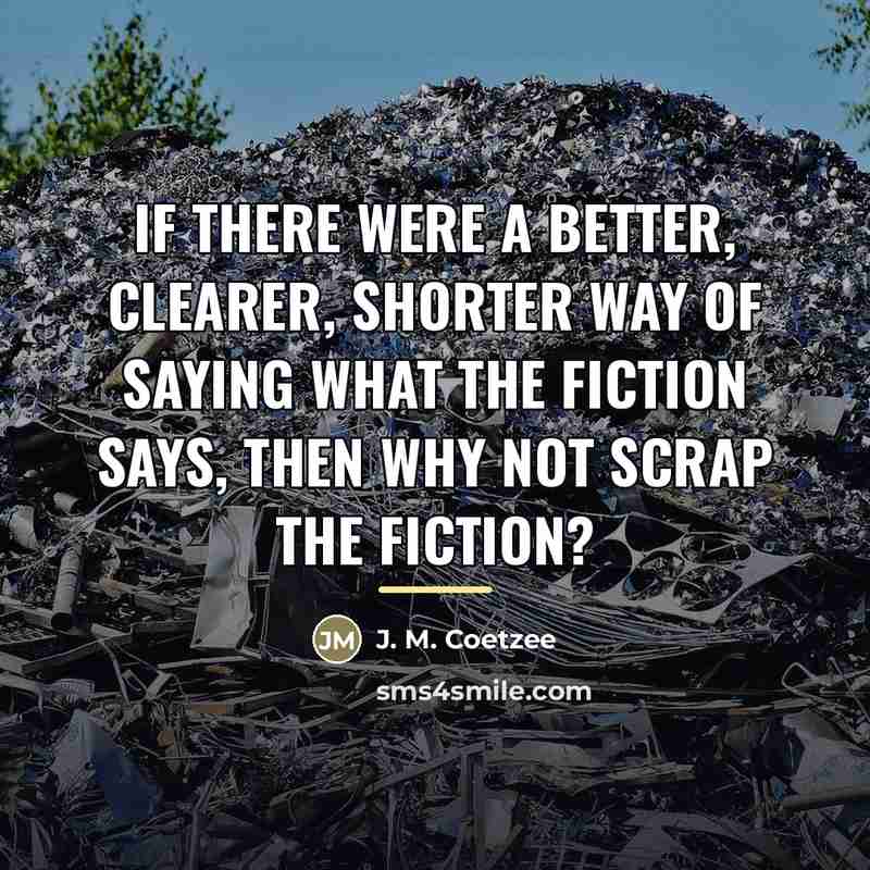 “If there were a better, clearer, shorter way of saying…” quote by J. M. Coetzee